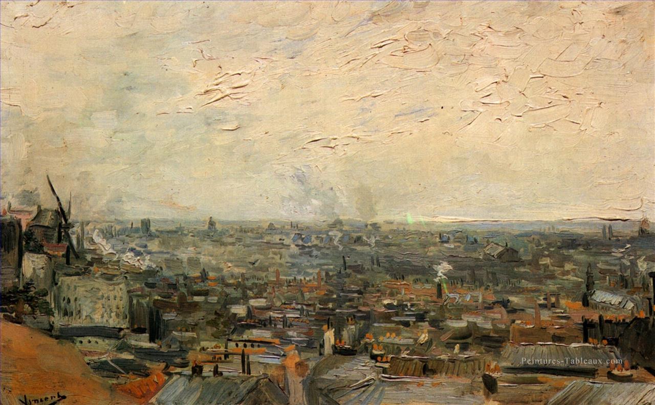 Vue de Paris depuis Montmartre Vincent van Gogh Peintures à l'huile